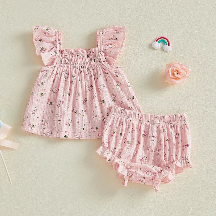 EMERSON Floral Ribbed Outfit