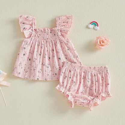 EMERSON Floral Ribbed Outfit