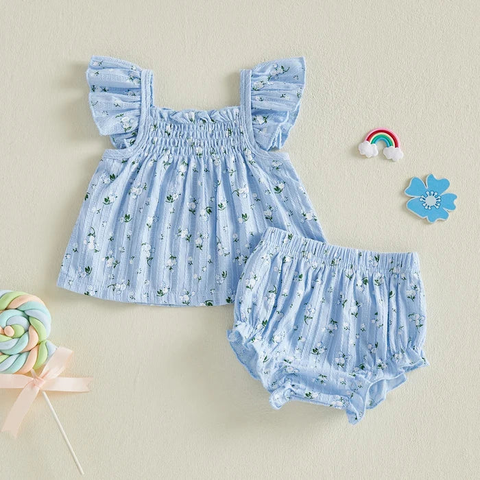 EMERSON Floral Ribbed Outfit