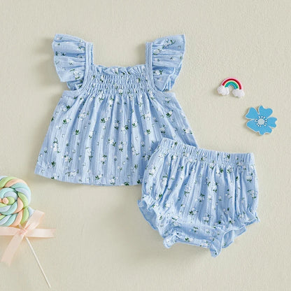 EMERSON Floral Ribbed Outfit