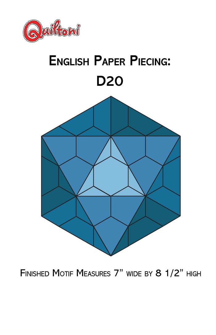 English Paper Piecing: D20 Paper Pattern