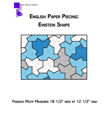 English Paper Piecing: Einstein Shape Paper Pattern