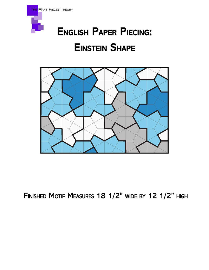 English Paper Piecing: Einstein Shape Pattern Only PDF