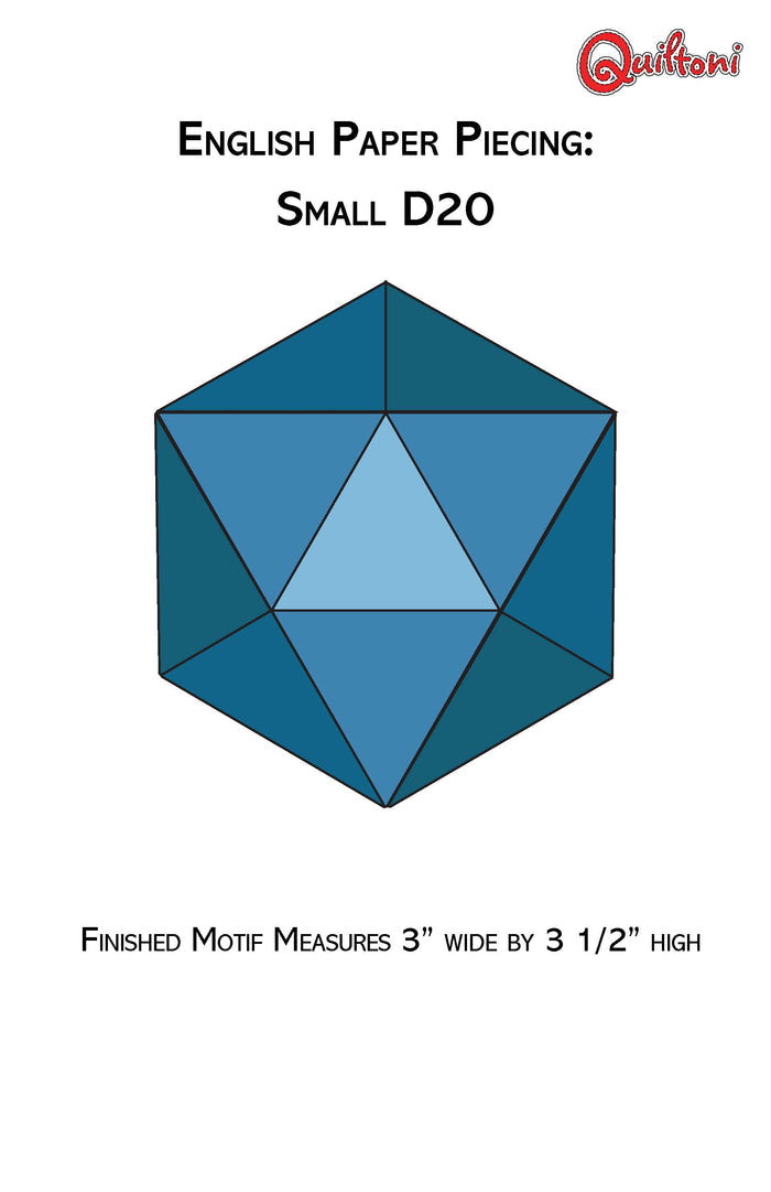 English Paper Piecing: Small D20 PDF Pattern & Templates