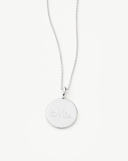 Engravable Round Necklace | Sterling Silver Necklaces Missoma