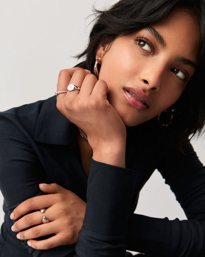 Engravable Round Signet Ring | Sterling Silver Rings Missoma