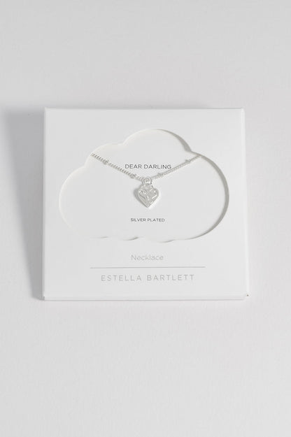 Engraved Heart Padlock Necklace