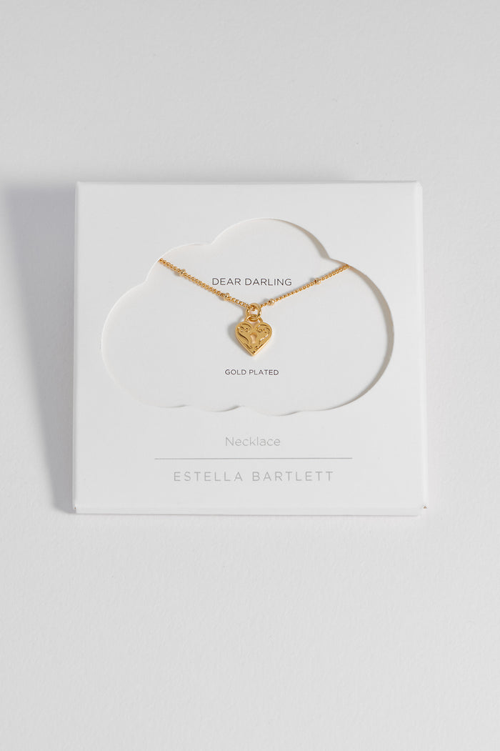 Engraved Heart Padlock Necklace