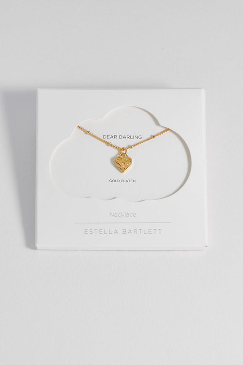 Engraved Heart Padlock Necklace