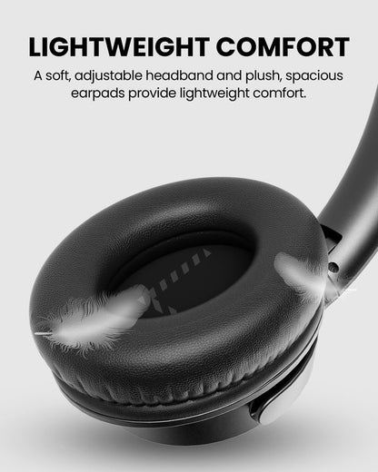 Ensemble Pro  Senior-Friendly Wireless TV Headphones for shared bedrooms, lightweight with soft, adjustable headphones for comfort.