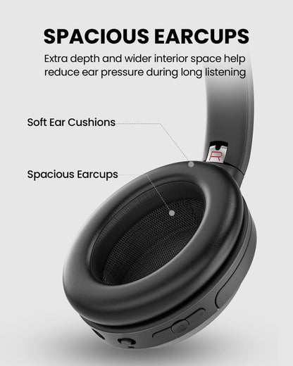 Eon Aura T Wireless Auracast TV Headphones, Soft cushioned ear pads and spacious earcups