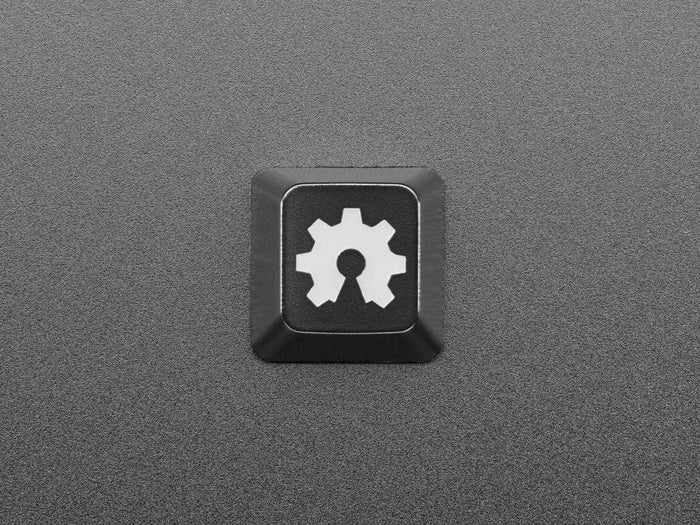Etched Glow-Through Keycap with Open Source Hardware Gear Logo (MX Compatible Switches) by The Pi Hut - The Pi Hut