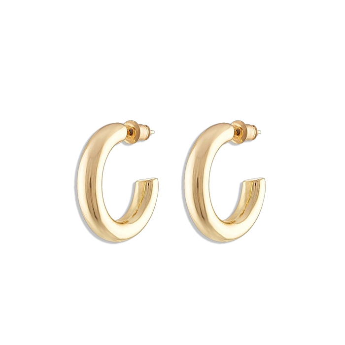Everyday Hoops - lightweight 14k gold filled 25mm hoop earrings