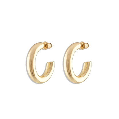 Everyday Hoops - lightweight 14k gold filled 25mm hoop earrings
