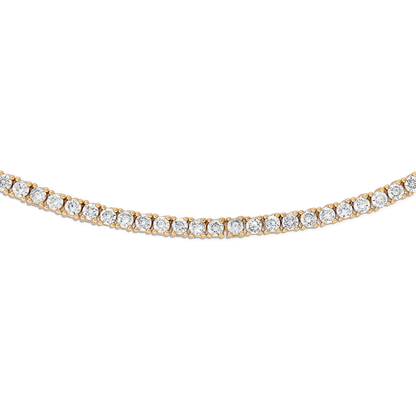 Everyday Tennis Necklace - dainty 14k gold filled CZ crystal tennis necklace with 2mm crystals, perfect for layering