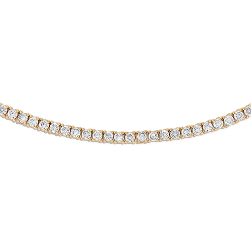 Everyday Tennis Necklace - dainty 14k gold filled CZ crystal tennis necklace with 2mm crystals, perfect for layering