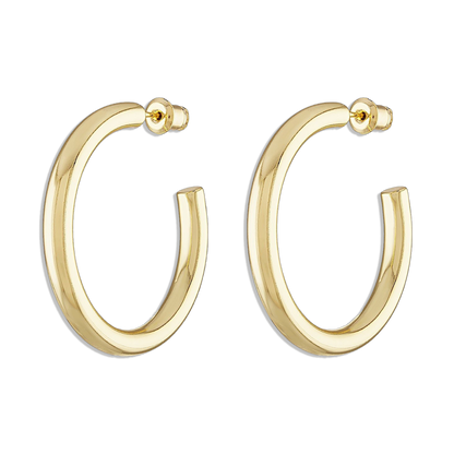 Everynight Hoop - lightweight 14k gold filled 35mm hoop earrings