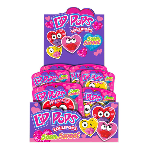 Flix Candy Kissy Lip Pops Lollipop - 24 Count