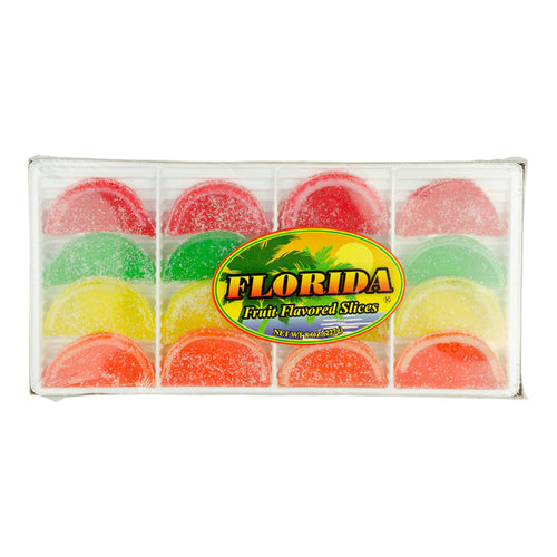Florida Assorted Fruit Slices Gummy Candy - 12 Count Boxes