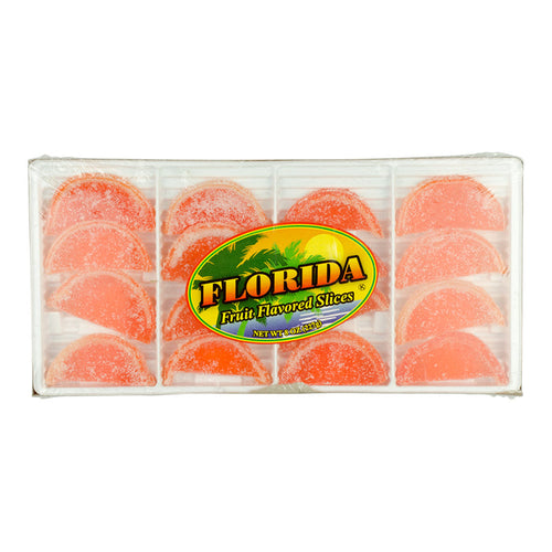 Florida Orange Fruit Slice Gummy Candy Box - 12 Count
