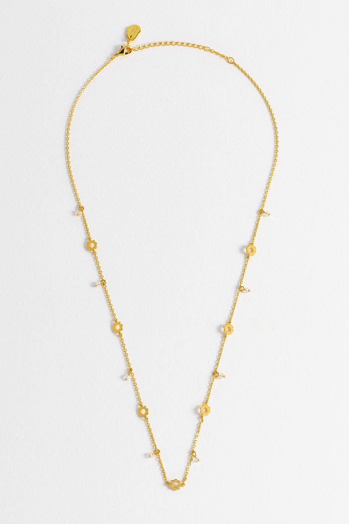 Flower Crystal Necklace