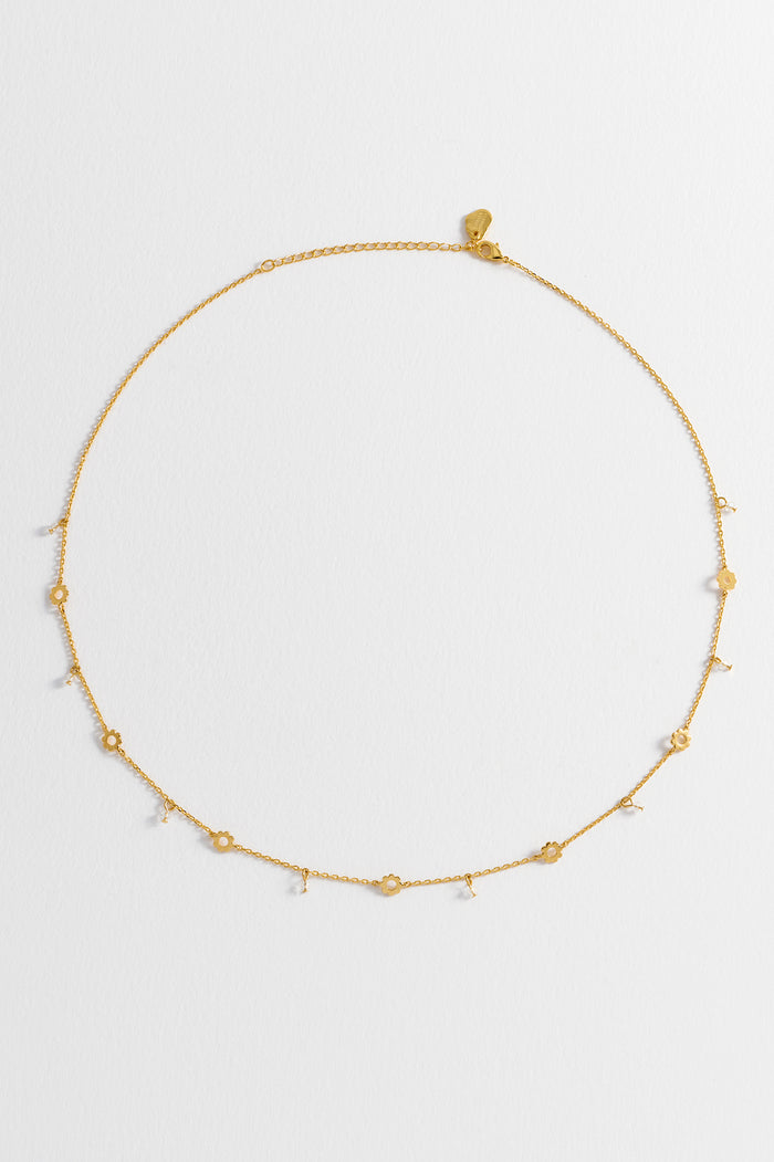 Flower Crystal Necklace