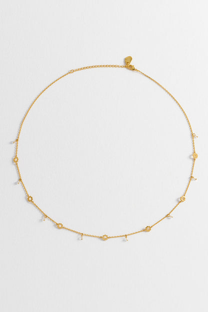 Flower Crystal Necklace