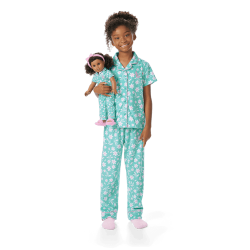 Flower Fun PJs for Girls & 18-inch Dolls