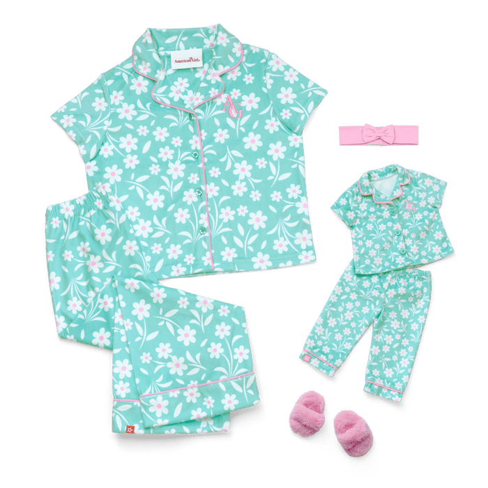 Flower Fun PJs for Girls & 18-inch Dolls