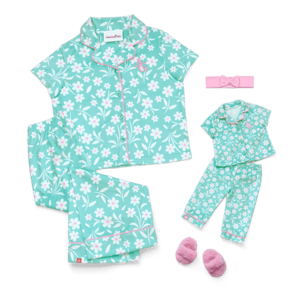 Flower Fun PJs for Girls & 18-inch Dolls
