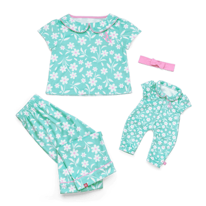Flower Fun PJs for Little Girls & Bitty Baby® Dolls