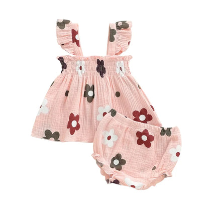 FLOWERS Smocked Summer Outfit