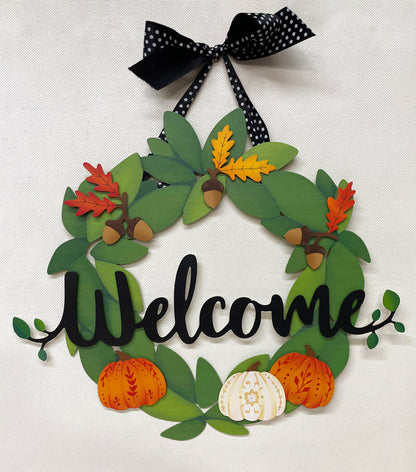 Folk Art Pumpkin Mini Art Pop Magnets S/3