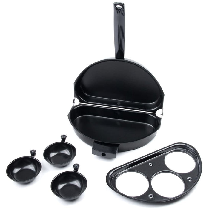 FOX RUN Non-Stick Omelette Pan with Egg Poacher  - 4498