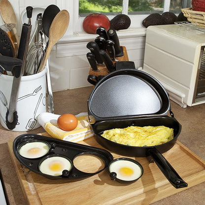 FOX RUN Non-Stick Omelette Pan with Egg Poacher  - 4498