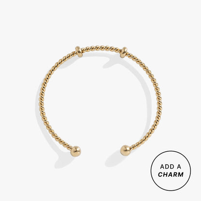 French Rope Charm Bracelet Cuff