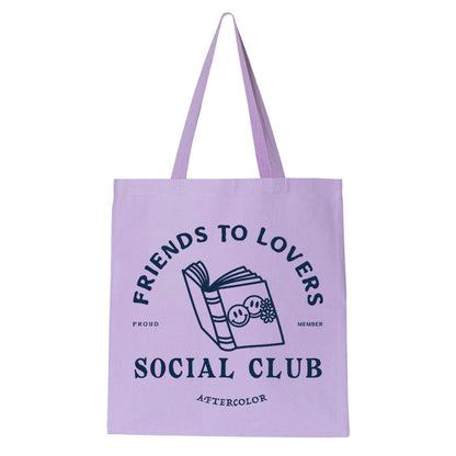 Friends to Lovers Social Club Canvas Tote - Tote / Lavender