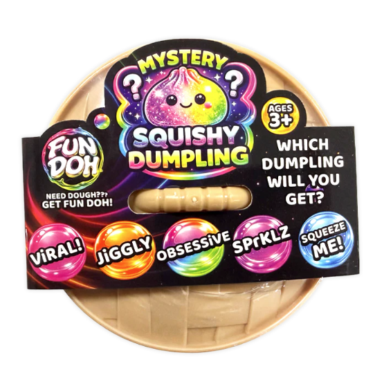 Fun Doh 4 Inch Mystery Squishy Dumpling - Sensory Fidget Toy