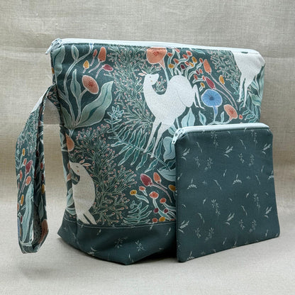 Garden Gallop  - Project Bag with Coordinating Notions Pouch