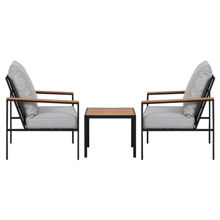 Gardeon Outdoor Furniture 3pcs Lounge Setting Bistro Set Chairs Table Patio -Home Living Store - -