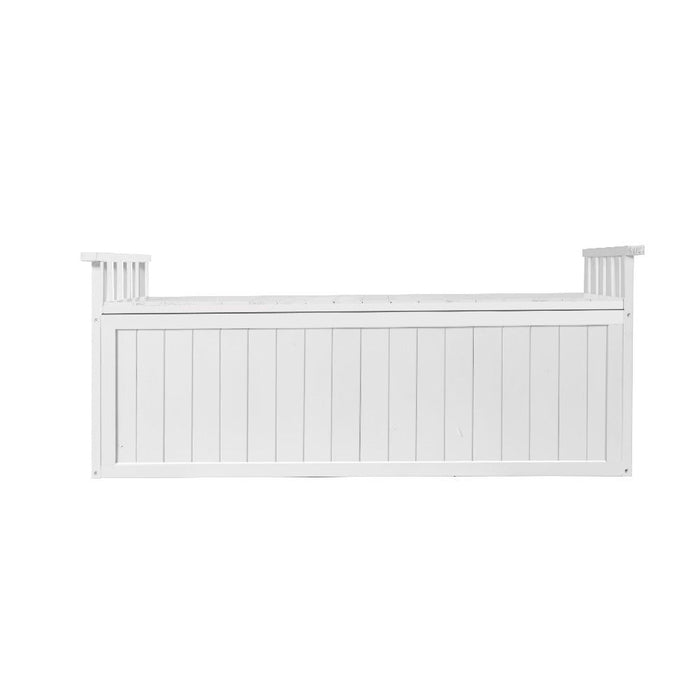 Gardeon Outdoor Storage Box Wooden Garden Bench 129cm Chest Tool Toy Sheds XL -Home Living Store - -