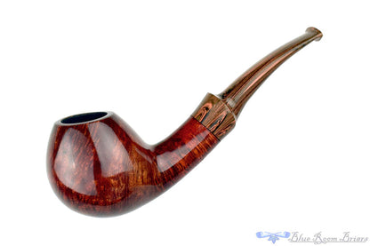 Blue Room Briars is proud to present this George Boyadjiev Pipe Bent Apple with Brindle