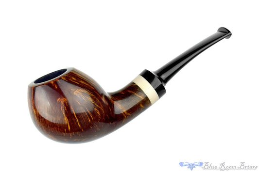 Blue Room Briars is proud to present this George Boyadjiev Pipe B Bent Egg with Super Tusk
