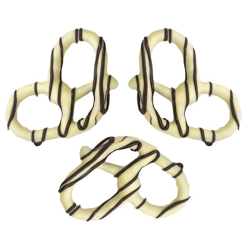 Giambri's Dark Stripes Covered Pretzel White Chocolate - 3lbs