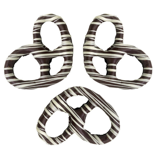 Giambri's White Stripes Covered Pretzel Dark Chocolate - 3lbs