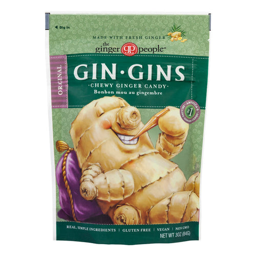 Ginger People Chews Original Ginger 3oz Bag - 12ct
