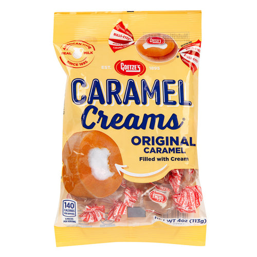 Goetze Caramel Creams Candy Peg Bag - 12 Count