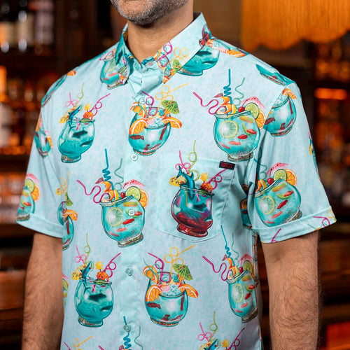 RSVLTS RSVLTS Short Sleeve Shirt Gone Sippin' – KUNUFLEX Short Sleeve Shirt Gone Sippin' – KUNUFLEX Short Sleeve Shirt