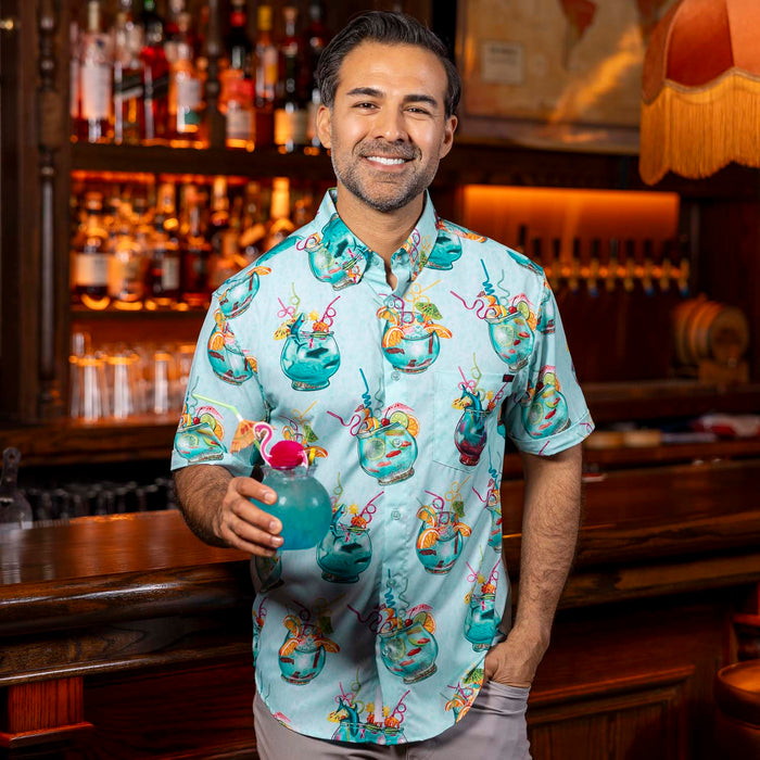 RSVLTS RSVLTS Short Sleeve Shirt Gone Sippin' – KUNUFLEX Short Sleeve Shirt Gone Sippin' – KUNUFLEX Short Sleeve Shirt
