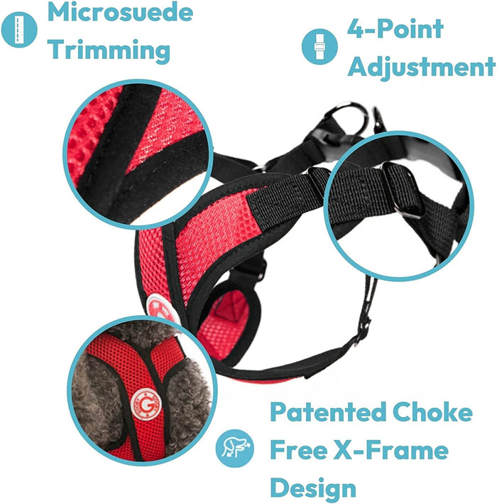 Gooby Comfort X Step in Harness Blue Medium
